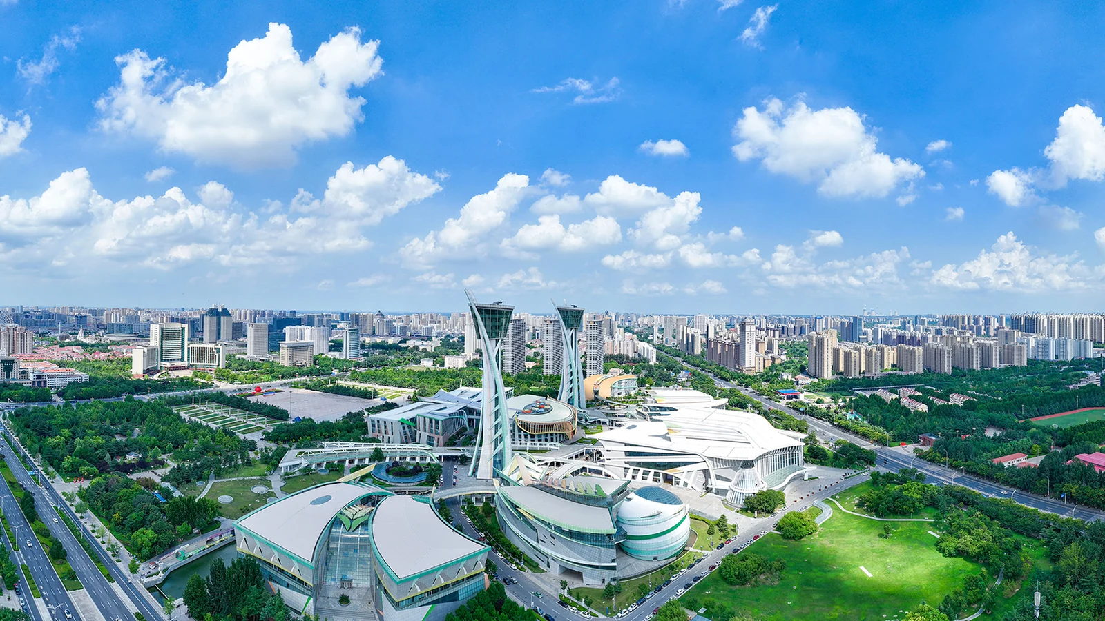潍坊高新区城市公共建筑与绿地景观